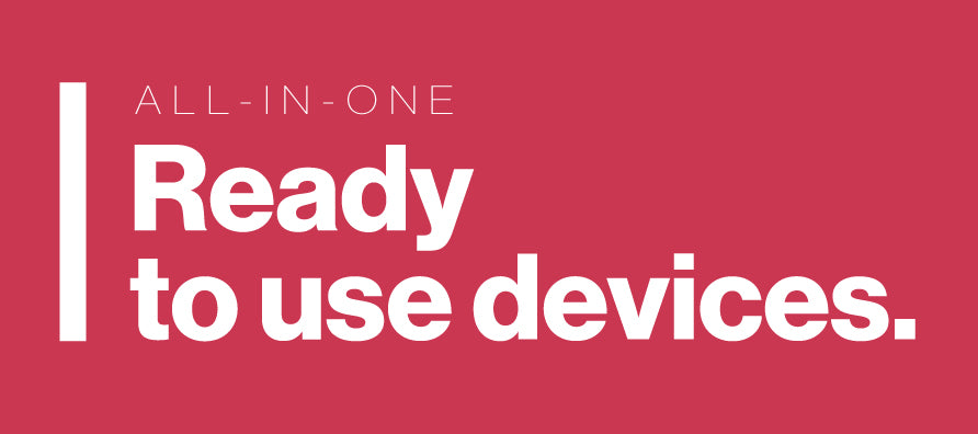 hybud red banner header text graphic that reads "All-in-one - Ready to use devices."